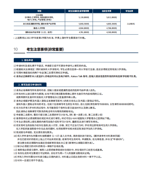 2023年9月韩国留学外国语大学本科简章（中文）(图7)