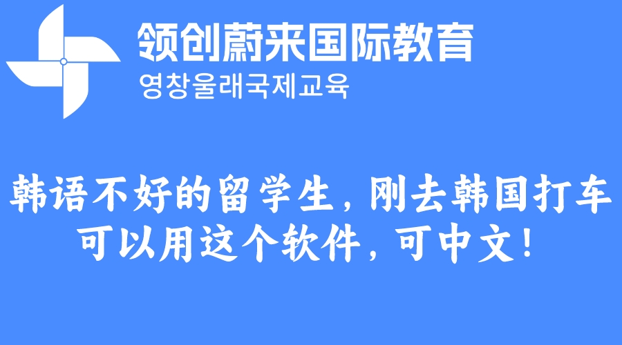 韩语不好的留学生，刚去韩国打车可以用这个软件，可中文！(图1)